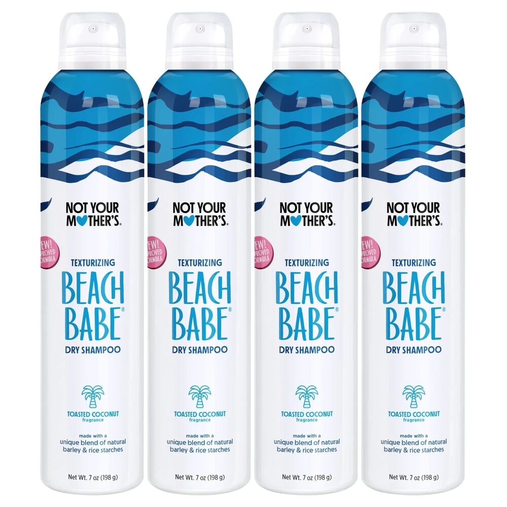 4 Pack Not Your Mothers Beach Babe Dry Shampoo Toasted Coconut Aluminum Free 7oz